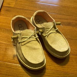 Hey Dude-Chambray White Nut